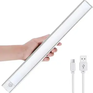 2 Pack Under Cabinet Lights | Motion Sensor Night Light | USB Rechargeable Wardrobe Light | Magnetic Self Adhesive Wardrobe Light wall lamps