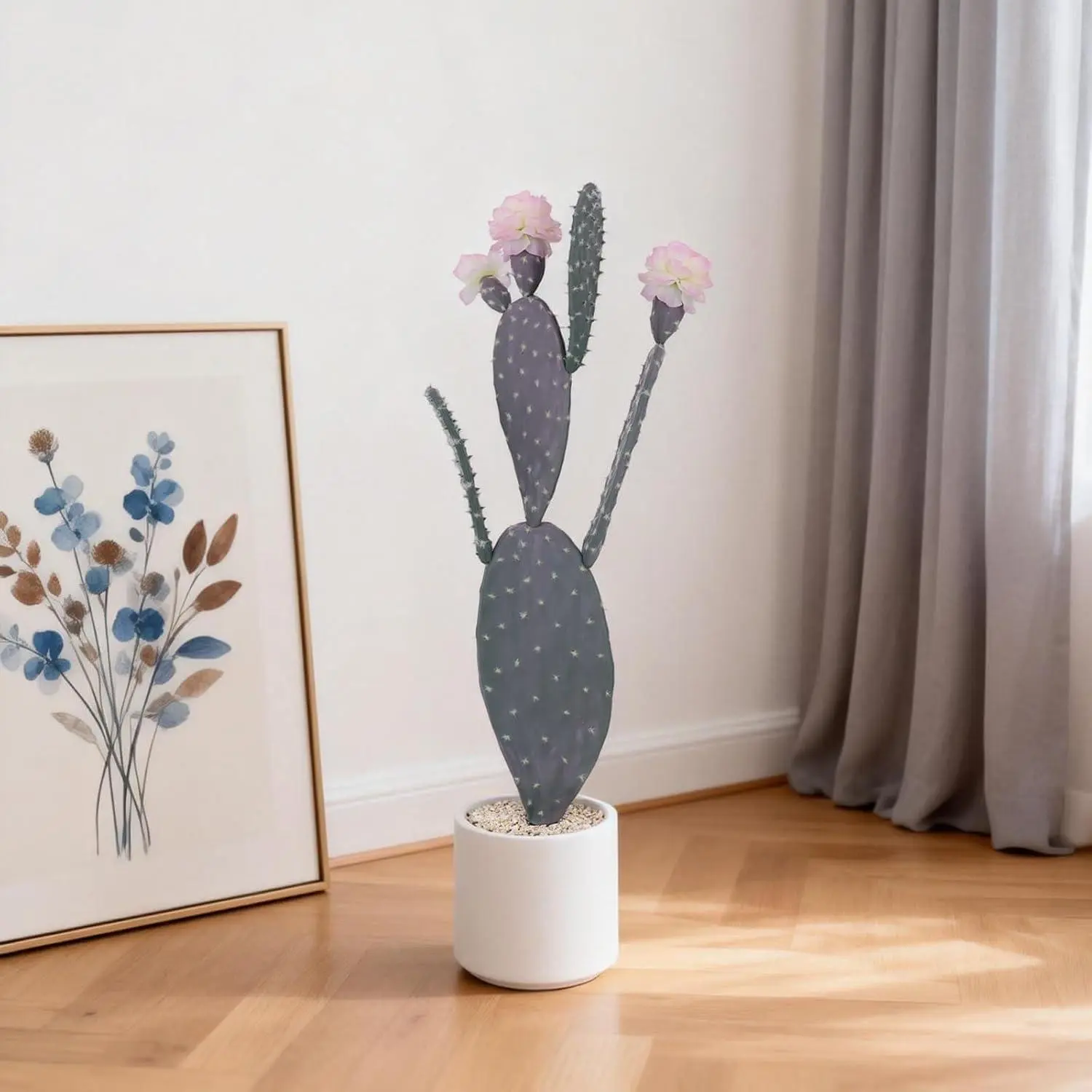 GARVEE Artificial Cactus with Realistic Texture in a Pot, Large Artificial Desert Cactus for Home, Office, Living Room and Porch Decoration