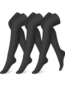 3 Pairs Knee Thigh High Compression Stockings Over the Knee for Women Men Long Socks 15 - 20 mmhg Circulation Socks Blood Flow Issues Running Athletic Running Socks Pregnancy Sport Gym Medias para la Mujer Medical