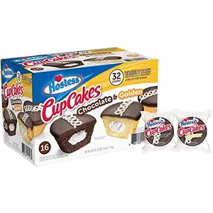 Hostess Chocolate Cupcakes & Golden Cupcakes Variety Pack (32 Ct.) Hostess Chocolate Cupcakes & Golden Cupcakes Variety Pack (32 Ct.)