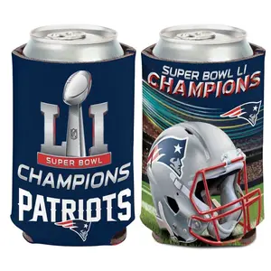 New England Patriots Super Bowl Li Champions Can Cooler 12 Oz. Koozie