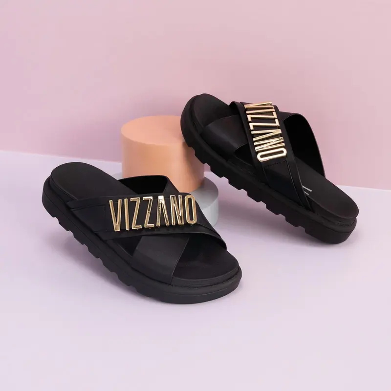 Vizzano Women's Comfortable Trending Flat Slide Sandal 6459.107 - Summer Waterproof Wear, Sandals for Women, Casual Walking Footwear, Slides