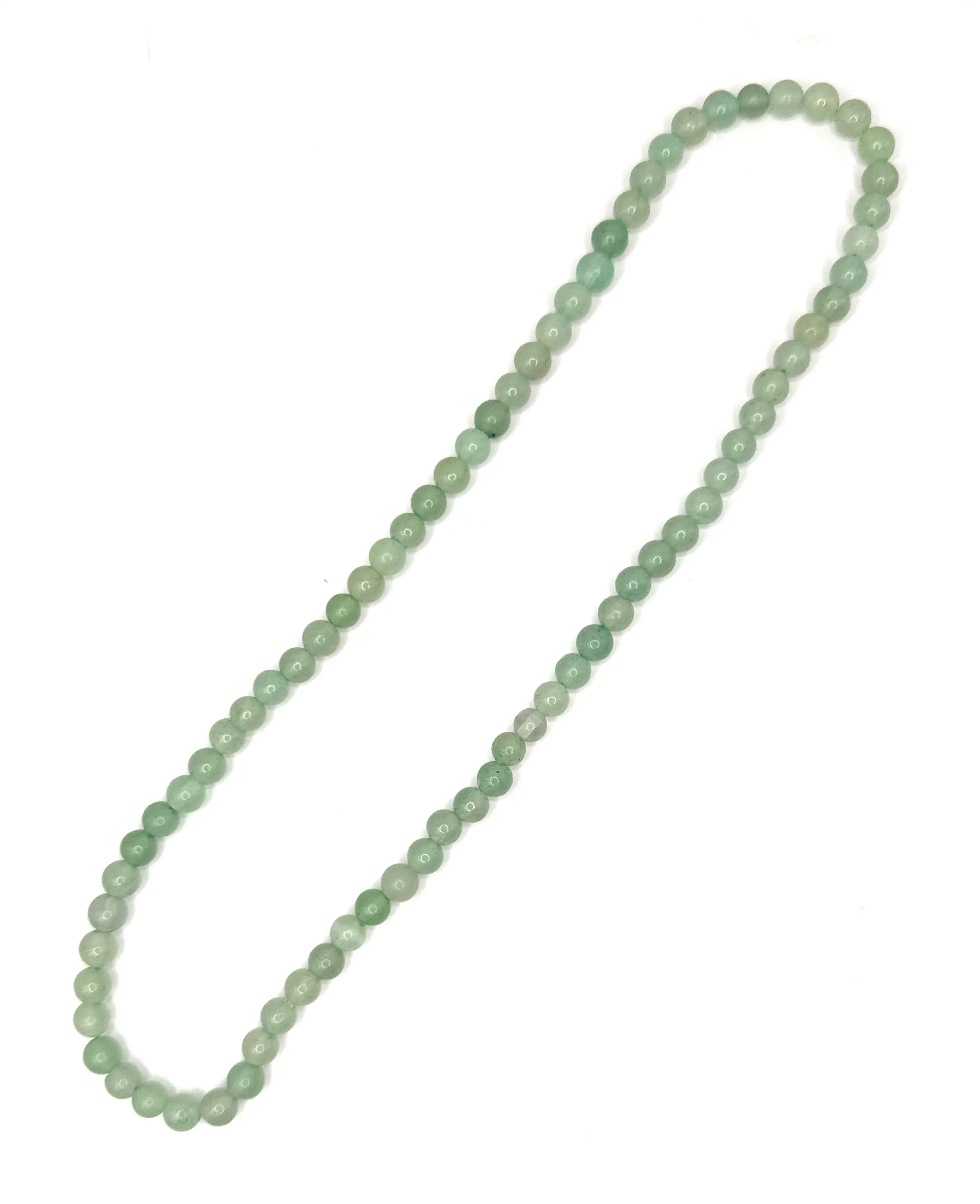 Green Aventurine Beaded Stretch Necklace 6mm Handcrafted No Clasp Natural Gemstone Beads Stretch Magic String Made to Order