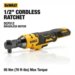 DEWALT DCF512 20V Max Cordless Ratchet – 0-250 RPM Variable Speed, 70 ft-lbs Torque – Compact Design for Mechanics Working in Narrow Spaces