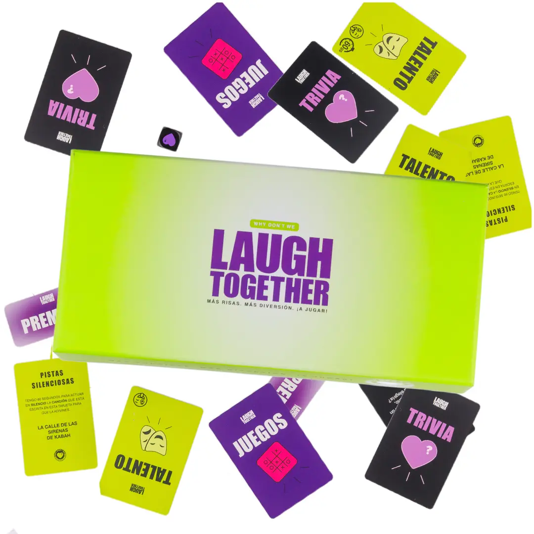 Laugh Together en Español | Juego de Mesa para Parejas — 200 Cartas | Fun Couples Card Game | Retos, Trivia & Talento | Regalo de Aniversario & Date Night