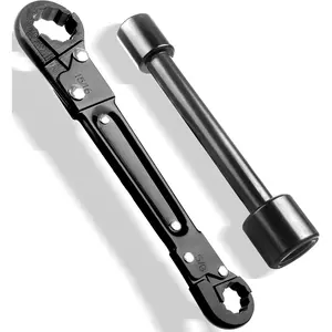 Plumbing Tools, Angle Stop Wrench Kit, Plumbing Wrench. New Compression Angle Stop and Removing the Compression Ring Professional Plumbing Toolset For Easy Angle Stop And Supply Nut Installation