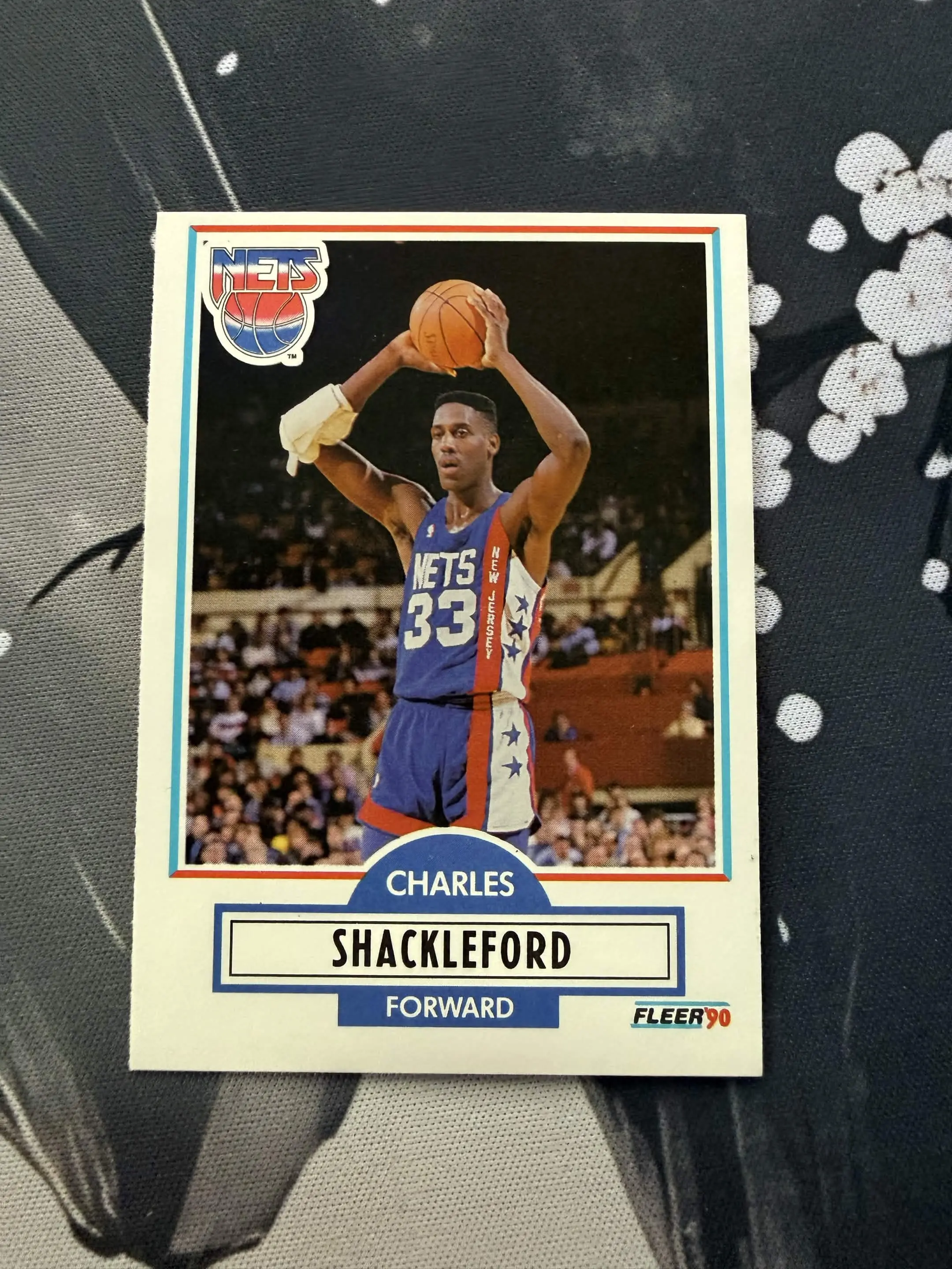 1990-91 Fleer Charles Shackleford #122 — New Jersey Nets