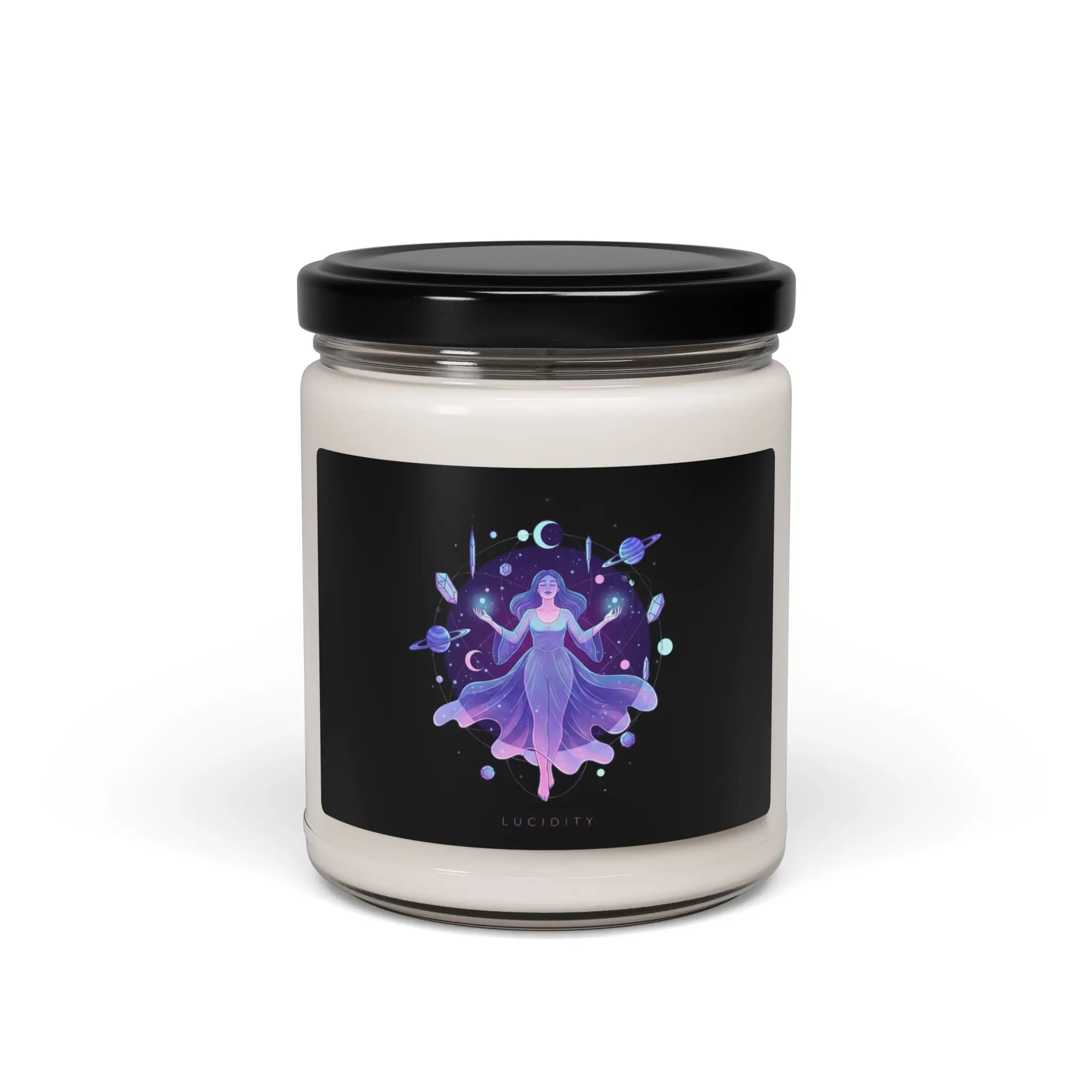 Surreal Dreamscape AI Art Candle | Scented Soy 9oz, Futuristic Gradient Jar