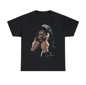 Youth and Adult Vintage Lucki Portrait T-Shirt, 90s Rap Graphic Tee, Casual Streetwear Cotton Top, Music Fan Gift