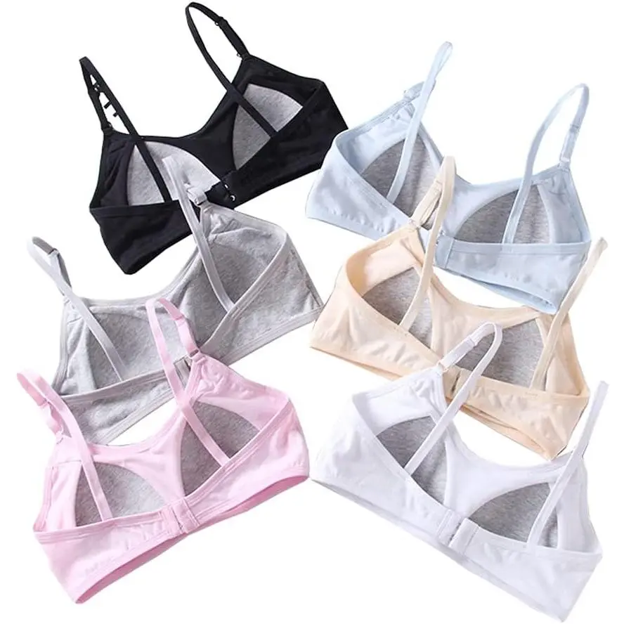 Big Girls Bra Comfort Flex Fit Seamless for Girl Teens with Adjustable Straps, Pull-on Design