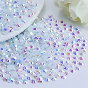 5000pcs Ab Flat-Bottomed Resin Rhinestones, 3-6mm Round Jelly-Like Gemstones, Ideal for Accessories, Shoes, Clothing, Cosmetics, Bags, Decorations
