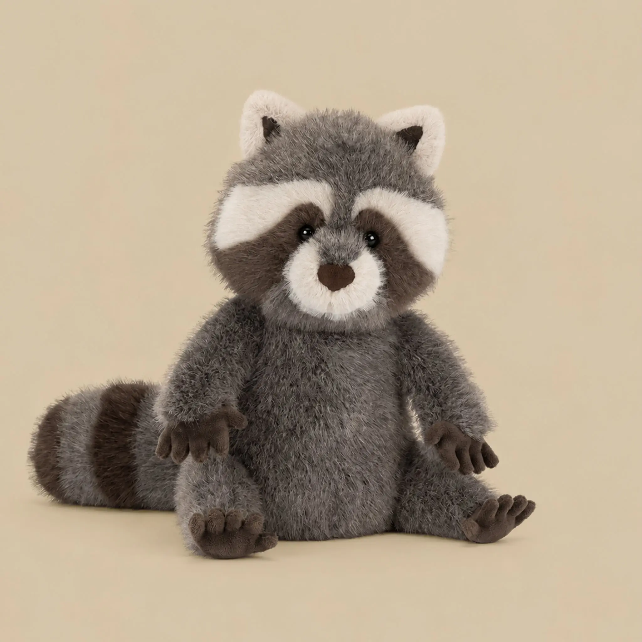 Jellycat Trixiwoo Raccoon Stuffed Animal – Cute Gray Raccoon Plush Toy, Ultra Soft Cuddly Companion for Home Décor & Gifts