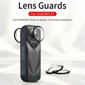 for Insta360 X5 Lens Guards, with Premium Tempered Glass, Perfect for Outdoor Sports, Holiday Travel and Party, Camera Lens Accessories | Lens Protection | Snap-on Design | Convenient Installation | Portable and Lightweight | Ideal Gift for X5 Users