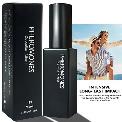 Pheromone Men's Magnetic Cologne — Long-lasting attractive fragrance, suitable for dating and daily use. 5ml (0.17 oz) pheromone cologne for men / men's cologne / Eau De Parfum (EDP) perfume spray, a perfect choice for vacation outfits and beach outfits.
