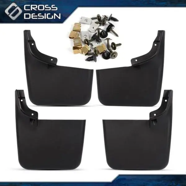 CROSS DESIGN Vehicle Mud Flaps - 4PCS ABS Plastic Truck Dirt Shielding Exterior Splash Guards, Easy Installation, Fit For 04-14 Ford F150, Automotive