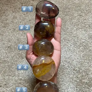 Smokey Quartz Palm Stones for Protection and Grounding - Size M/L