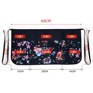 Solid Color Server Apron with Pocket, 1 Count Waiter Half Apron, Work Short Apron for Kitchen & Restaurant & Bar, Kitchen Cooking Aprons, Baking & Cooking Accessories