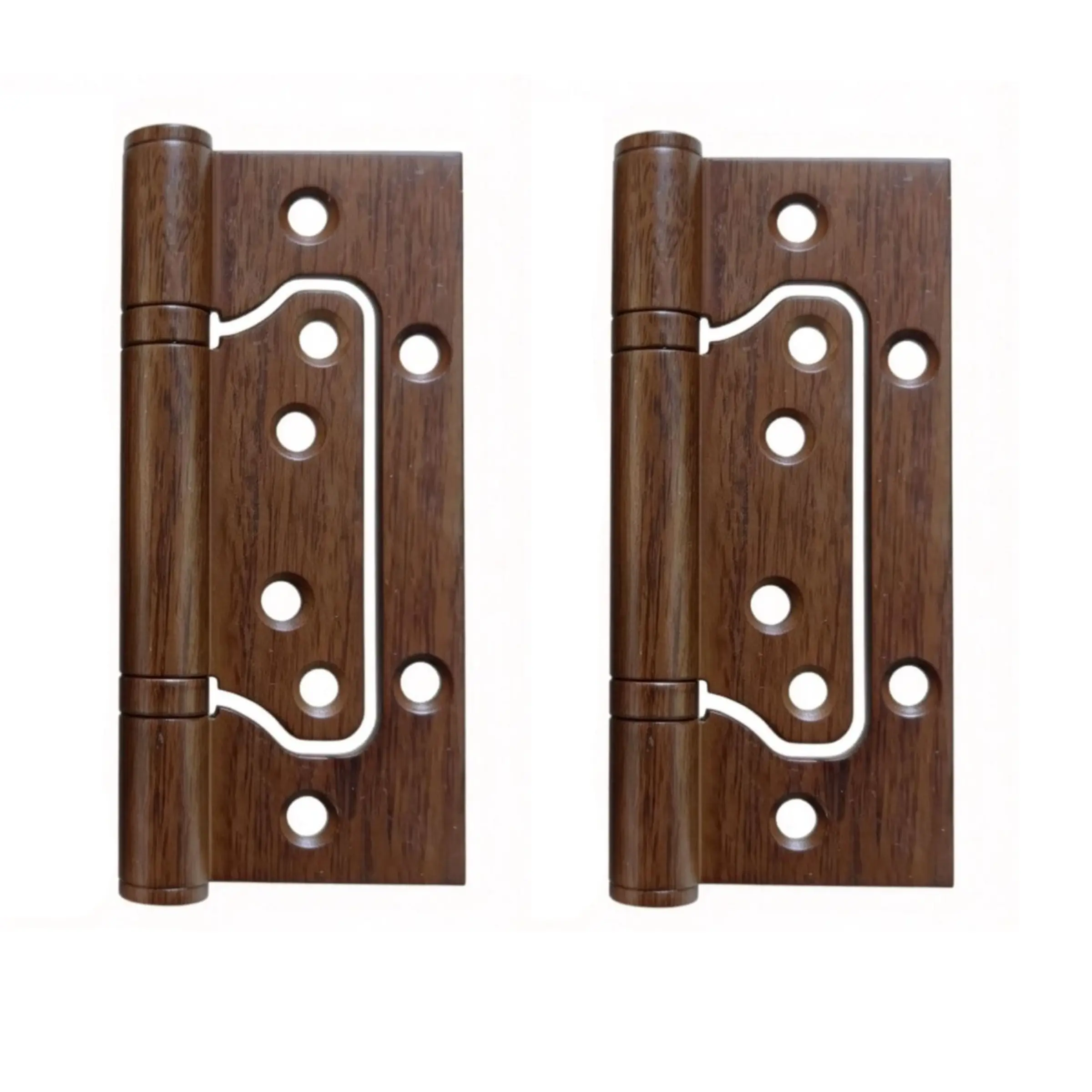 GJANSH 2PCS 4x3 Inch Wood‑Grain Non‑Mortise Door Hinge, Silent Ball Bearing Butterfly Hinge, No Mortising Required for Interior Wooden Doors