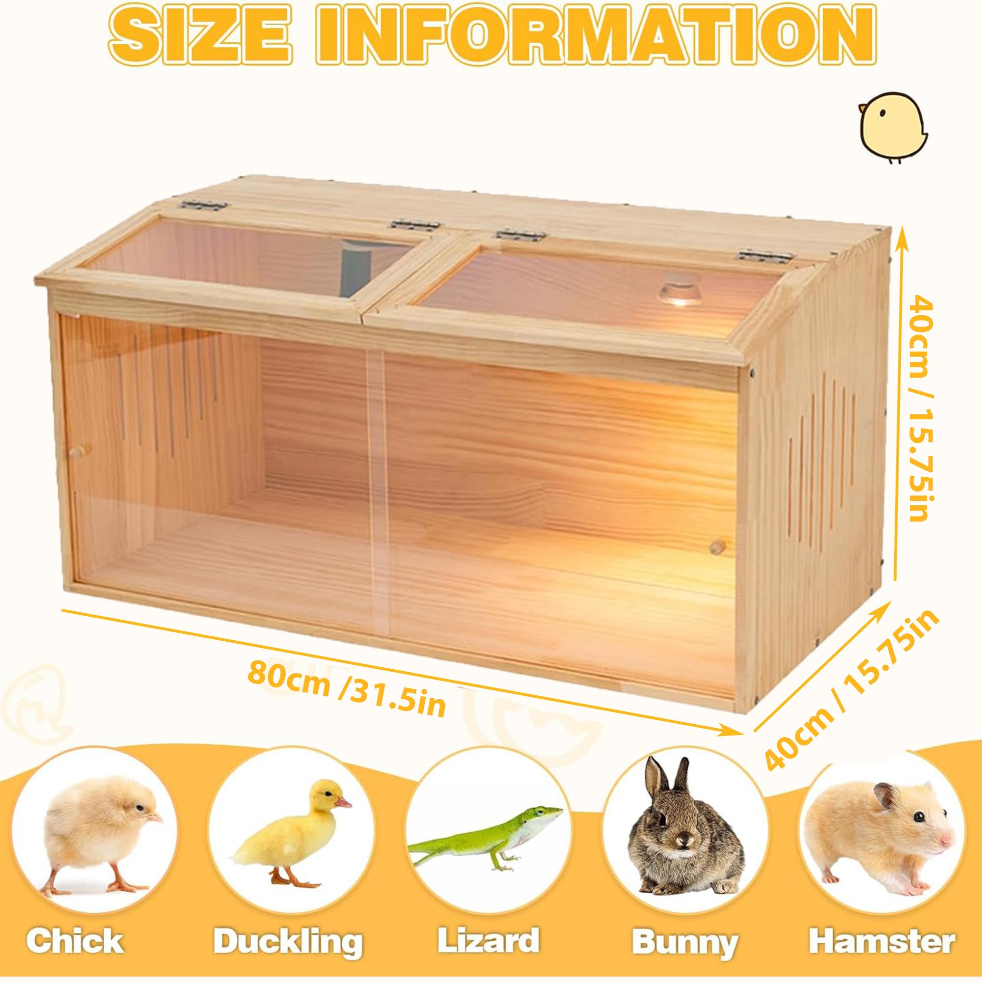 Chicken brooder Box, chick brooder with heater,brooder Box for Chicks,Small Chicken coop,Baby Chicken Supplies,Chick brooder Box,Quail cage,Quail coop,small pet nest，brooding heater for 3-10 chickens
