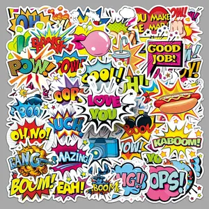 50PCS Explosion Themed Waterproof Stickers for Luggage, Skateboard, Water Bottle, Bicycle, Bumper & Snowboard - Durable Decorative Decals for DIY Crafts & Gifts (C)