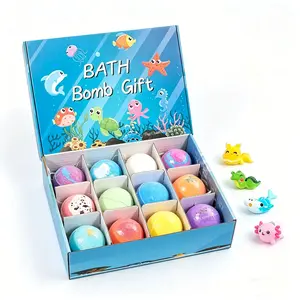 12-Pack Kids' Toy Ball Gift Set (Includes Surprise Toys) | Ideal Easter Basket Fillers for Boys & Girls | Colorful, Fizzy Fun—Nourishes Skin & Provides Gentle Care | Safe Formula: Creating a Fun-Filled Bath Time for Kids