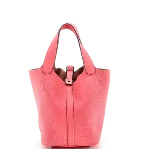 Pre-owned HERMÈS material Bucket Bags Hermes Picotin Lock Bag Clemence PM by Rebag