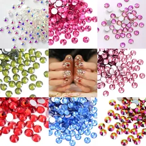 zsbszc SS16 Glass Rhinestones Crystal Flatback glue On Stones Lridescent Gold DIY 3D Nail Art Fabric Clothes Decoration ZZ070