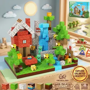 Magnetic Blocks 150/100PCS – Portable Mini Magnetic Building Set, Anxiety Decompression Fidget Toy, Outdoor Team Activity, Educational Building Toy, Create My Own Crafts – Magnet World Set，Outdoor Team Challenge, Valentine’s Day Gifts for Boyfriend