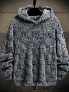 Men's Casual Simple Outdoor Pullover Sweater, Fleece Lined Warm Knitwear, Regular Fit Long Sleeve Top for Fall & Winter