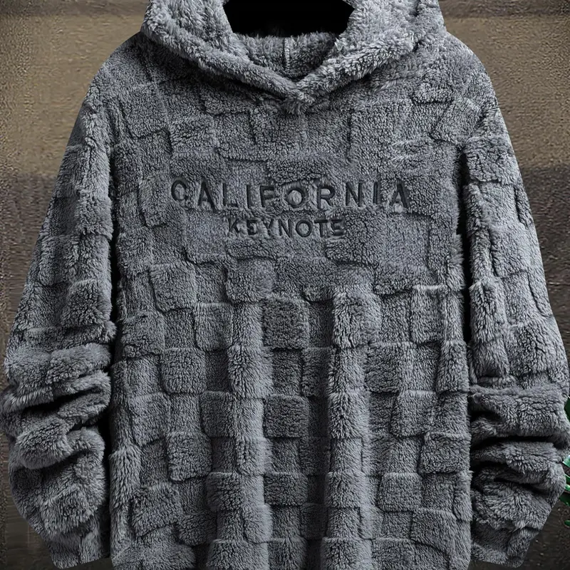 Men's Casual Simple Outdoor Pullover Sweater, Fleece Lined Warm Knitwear, Regular Fit Long Sleeve Top for Fall & Winter