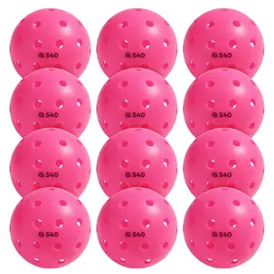 S40 Outdoor Pickleball Balls- USA Pickleball Approved for Tournament Play, 3/6/12-Pack, Neon Green/Fuchsia/Tangerine