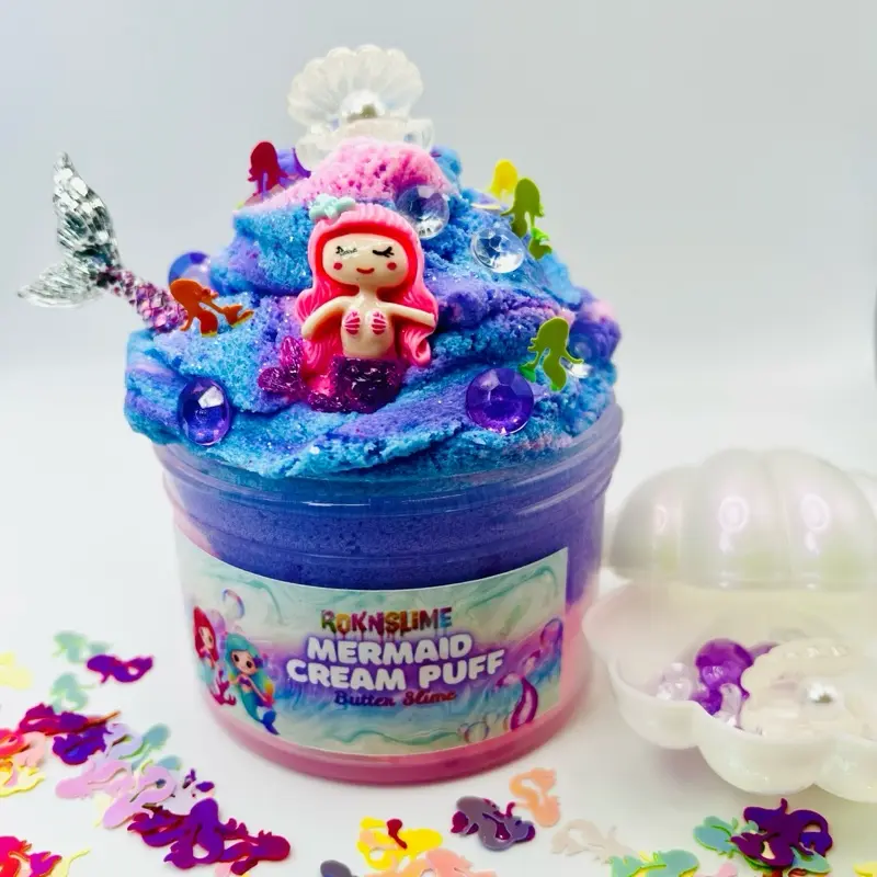 Mermaid Cream Puff Slime