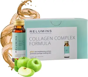 Relumins World's Most Advanced Collagen Drink - 10,000mg w/Glutathione & Antioxidants | USA's No.1 Liquid Collagen, Anti-Aging, Summer Glow Skin | Apple Flavor | Made in USA