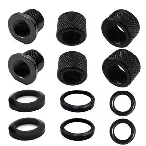 Thread Protector 1/2 x 28 & 5/8 x 24 for .22LR.223 5.56 & .308 LR308 with Rubber & Crush Washer Steel (12 Packs)