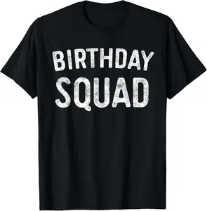 100% Cotton Birthday Squad Family Birthday Squad T-Shirt
