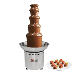 A-CF5M Chocolate Fountain | Stainless Steel Chocolate Fondue Fountain with 5 Tiers | Manual Control | 300W