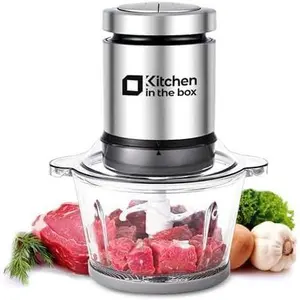 Kitchen in the box Mini Food Processors,400W Powerful Mini Meat Grinder & Food Chopper,Electric Vegetable Chopper with One 3 Cup Bowl & S Blades for Meat/Fish/Vegetable/Baby Food,3cup(1bowl)