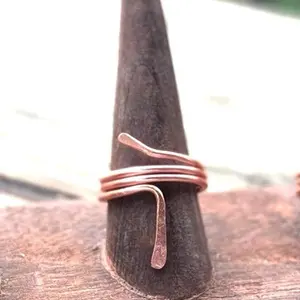 Handmade hammered copper ring 4 custom size