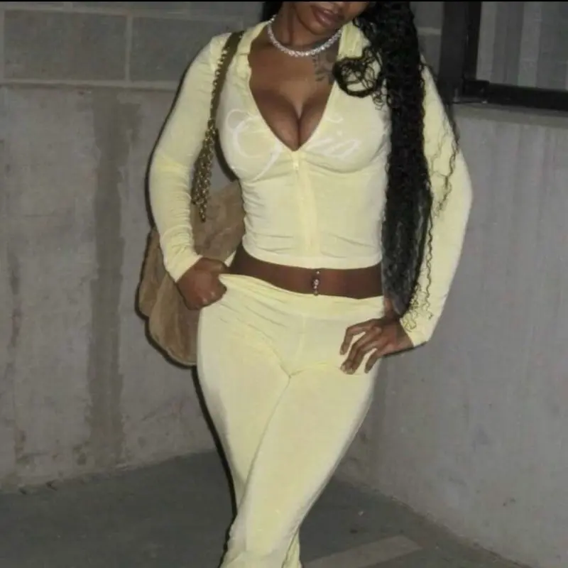 Gia yellow long sleeve jumpsuit with zipper Womenswear