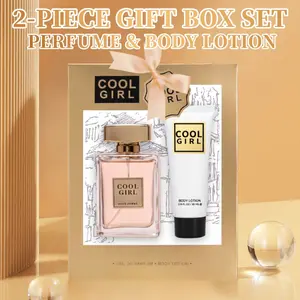 2-piece set, women's perfume spray and body lotion gift box, lasting fragrance, aldehydes, jasmine, ylang, orange blossom, bergamot, lemon flavor, very suitable for holiday gifts, dates, parties Colorful Makeup Brush Set with Powder Puff digital aire dryi