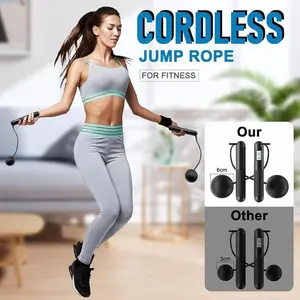 Smart Gravity Ball Jump Rope - Cordless Skipping with Digital Counter, Adjustable Weight for Home/Gym Workouts