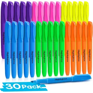 30 Count Highlighters, Assorted Colors, Non-Bleed Highlighter Markers for Teachers and Students, Classroom Essential, School Supplies for Adults and Kids