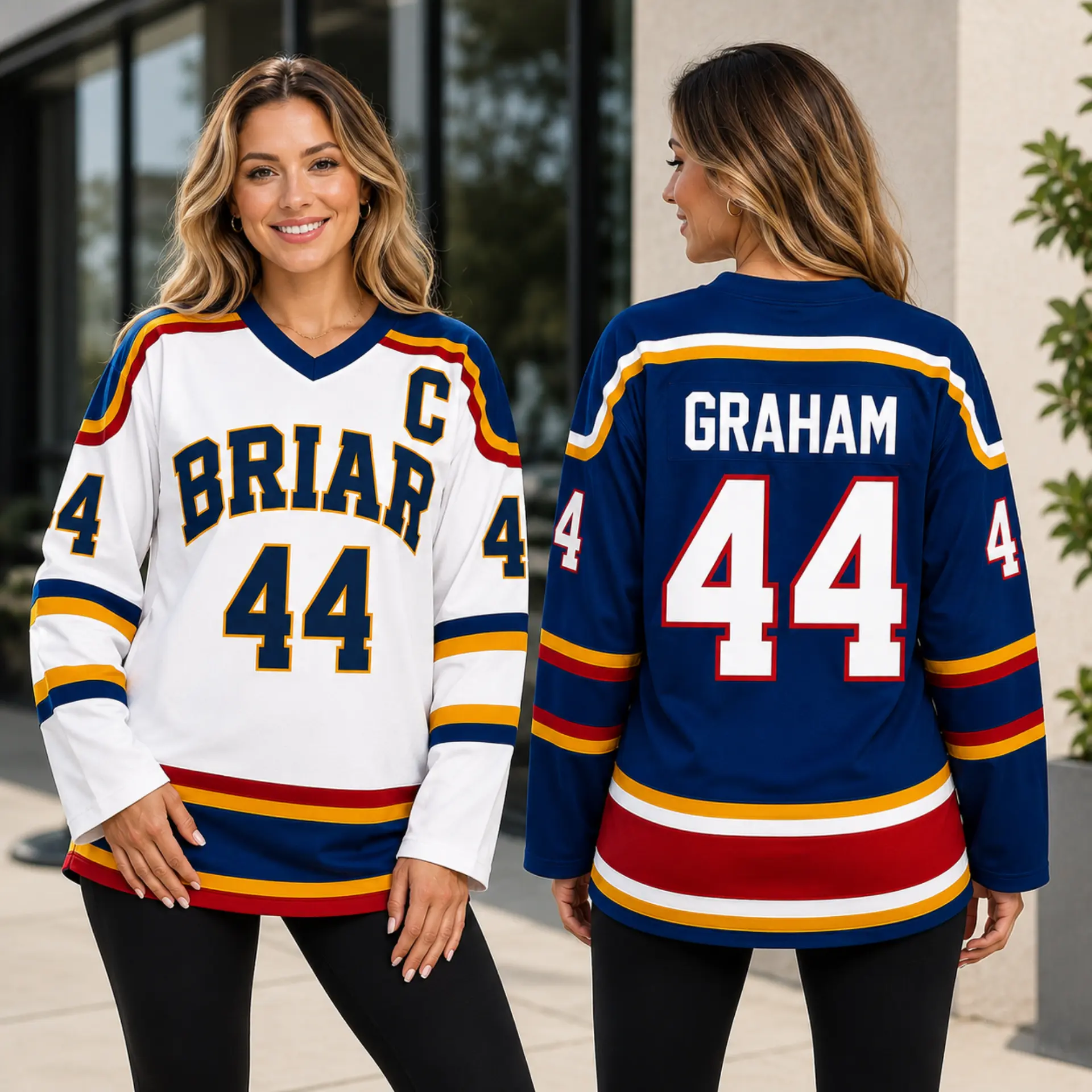 Briar University Hockey Jersey, Graham 44 Jersey, Briar U Fan Apparel, Hockey Romance Gift, Off Campus Inspired Shirt, College Team Uniform, Custom Name Number Jersey, Unisex Long Sleeve Top, Sports Lover Outfit, Game Day Wear