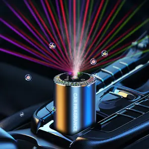 Smart Car Air Freshener with 3 Color Starry Sky Projection with 50ml Perfume, Smart Auto ON/Off, 3 Mode Adjustable USB Rechargeable Cologne Aroma Diffuser,Rechargeable Aromatizante para Carro