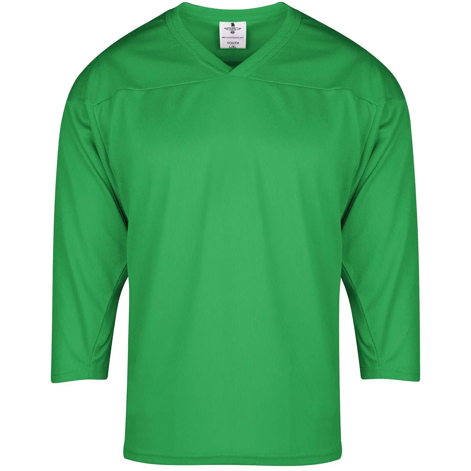 Exxact Sports Hockey Jerseys For Men, Hockey Practice Jersey Adult, Full Sleeve Hockey Blank Jersey, Ice Hockey Jersey (Kelly Green)