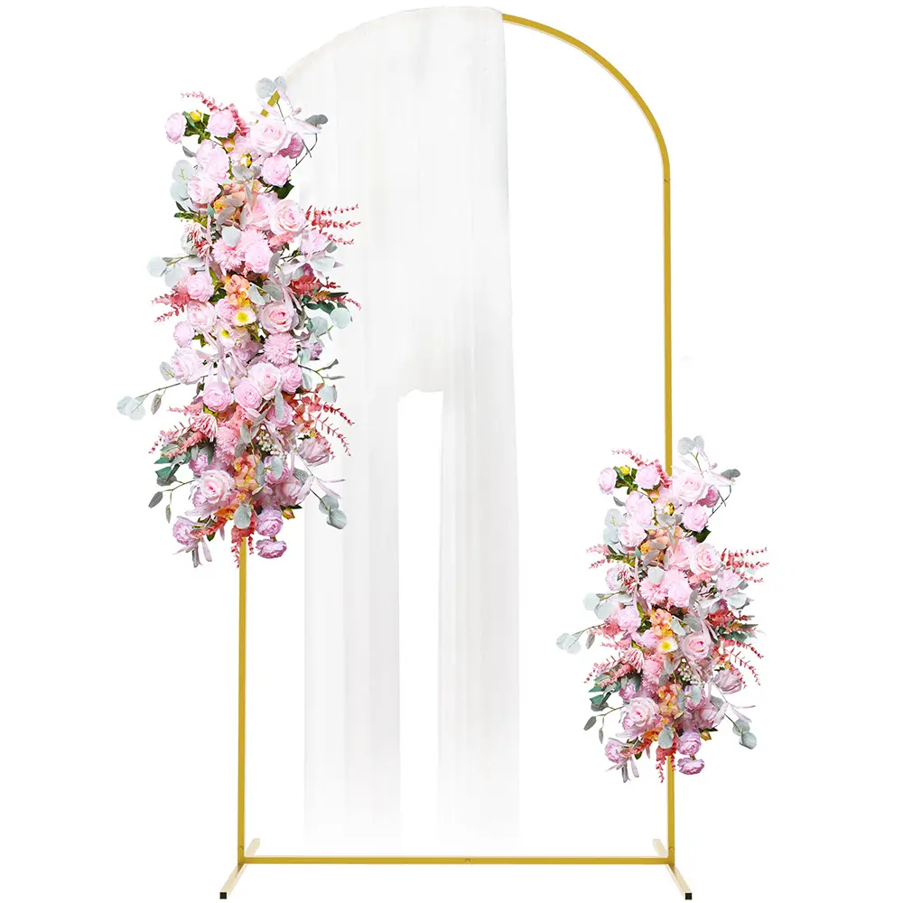 Elegant Golden Metal Arch Door Frame - Floral Prop, Garden Decor, Backdrop, Wedding Decoration, Newborns Birthday Ceremonies Party Supplies