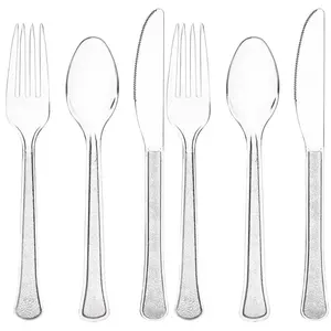 Clear Heavyweight Plastic Cutlery Set - 80 Count