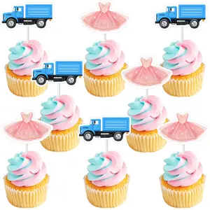 24Pcs Dragonfly Cupcake Toppers Decoration Insect Dragonfly Themed Cake Picks Fly Garden Birthday Baby Bridal Shower Bachelorette Wedding Party Decor Supplies