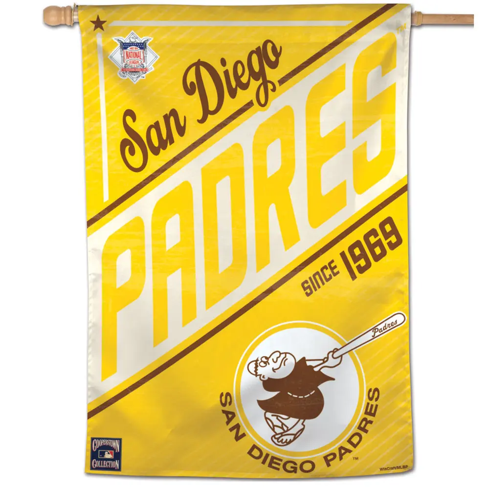 San Diego Padres Cooperstown Vertical Flag - 28"x40"