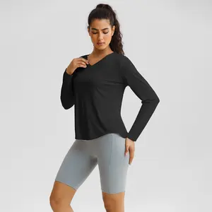 BRXL【Discount for live】Women's Casual Long Sleeve Top - Soft Stretch Everyday Basic Tee for Yoga Lounge Daily Wear-brxl-1